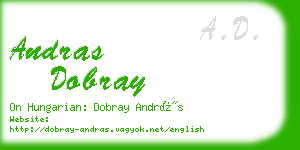 andras dobray business card